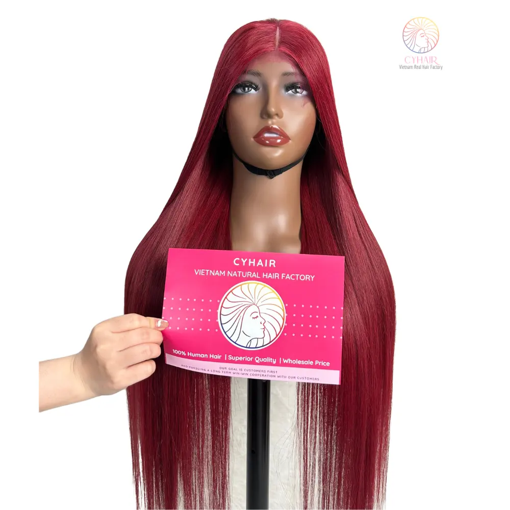 Wig rambut harus dibeli Vietnam Remy Wig rambut lurus tulang # C10 Wig rambut manusia murah 26 inci di Nigeria
