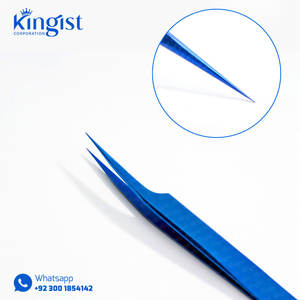 Pinzas para extensión de pestañas Color azul Probado a mano de fabricantes al por mayor - Product Image 6