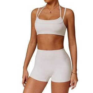 2025 Workout Seamless Gym Bodycon Rompers Sexy <b>Racerback</b> Tummy Control Padded <b>Bra</b> Comfortable Running Yoga Sweat Suit for Spring - Product Image 1