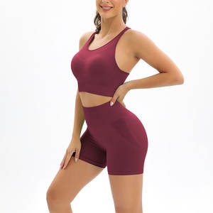 ชุดโยคะสำหรับผู้หญิงผ้าสแปนเด็กซ์/ ไนลอนพิมพ์โลโก้ได้ตามต้องการขนาดพิเศษเป็นมิตรต่อสิ่งแวดล้อมมาใหม่ - Product Image 4