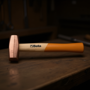 Marteau à tête en cuivre avec manche en bois - Product Image 3