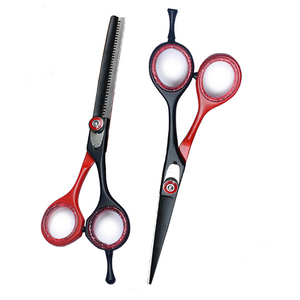 Home Use Hairdressing Barber Set Thinning <b>Cutting</b> Scissors <b>Razor</b> <b>Comb</b> Case Black Plasma Haircut Kit - Product Image 3