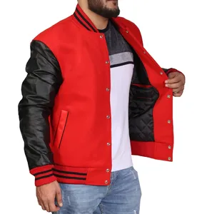 Veste universitaire Letterman College bomber de style américain veste universitaire en laine - Product Image 3