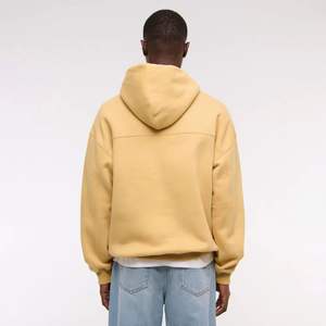 Sudadera corta con capucha para hombre, de gran tamaño, con hombros caídos, transpirable, de secado rápido, ropa de gimnasio, térmica lisa en blanco para lavado de invierno - Product Image 5