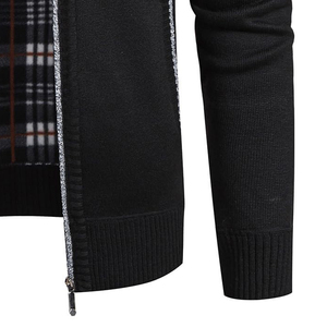 Pull cardigan à manches longues pour homme, motif dégradé, tendance, anti-froissement, anti-boulochage, séchage rapide, tricoté en laine, respirant, anti-rétrécissement - Product Image 2