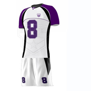 Uniforme de fútbol personalizado, cómodo y transpirable para adultos, conjunto de mangas cortas disponible en varios materiales - Product Image 4