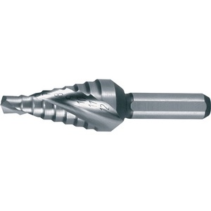 Foret étagé spiralé HSS RUKO, gamme de perçage 4-12 mm, longueur totale 48 mm, 9 étapes, 2 tranchants pour fournitures d'artisanat - Product Image 1