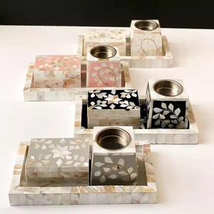 Brûleur d'encens Bakhoor artisanal de qualité supérieure avec incrustation de perles MOP Brûleur d'encens par Decor World Expo - Product Image 3