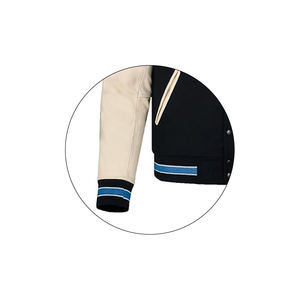 Veste universitaire d'hiver en laine avec doublure OEM pour hommes, broderie personnalisée, manches longues, coupe ajustée décontractée avec col montant, style High Street - Product Image 6