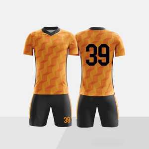Maillot de football à séchage rapide personnalisable pour adultes, service OEM, coupe automatisée, nom de l'équipe, uniforme de football imprimé «ensembles» - Product Image 3