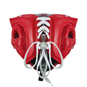 Casco de Boxeo MMA Personalizado OEM de Cuero Vacuno Transpirable Ajustable Casco de Seguridad Protector Facial para Adultos - Product Image 2
