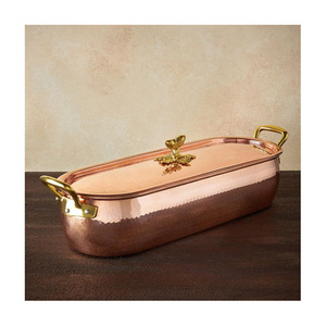 Venta caliente 2025 Estilo Vintage cobre real último patrón de acero inoxidable buffet platos de frotamiento oro calentador de alimentos elegante - Product Image 1