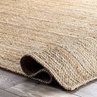 Tapis en jute fabriqué à la main-Tapis en fibre naturelle écologique, durable et élégant pour le salon, la chambre à coucher, n'importe quel tapis