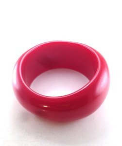 Bracelet jonc rond vintage en résine épaisse multicolore, bijou artistique et élégant pour mariage ou collection - Product Image 2