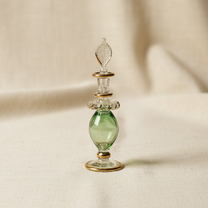 Flacon de parfum en verre borosilicate soufflé à la main LW81, collection impériale, résistant à la chaleur, avec bordure dorée appliquée à la main, style égyptien - Product Image 1