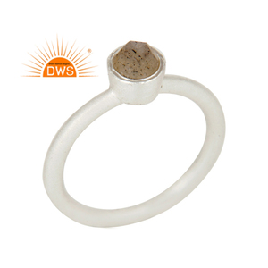 Best Selling Fine Sterling Silver Natural <b>Labradorite</b> Gemstone Stackable <b>Ring</b> Custom Jewelry Manufacturer - Product Image 1