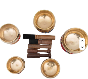 BOL EN BRONZE pour la Méditation et la Thérapie Sonore pour la Santé Spirituelle Bol en Bronze Guérison Tibétaine Chant-Artisanat Artisanal Indien - Product Image 6