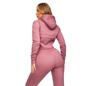 <b>Top</b> Quality Heavy Weight Streetwear Custom <b>Distressed</b> Vintage Sweatsuits Set Terry Tracksuit Sweatpants Hoodie Women - Product Image 2
