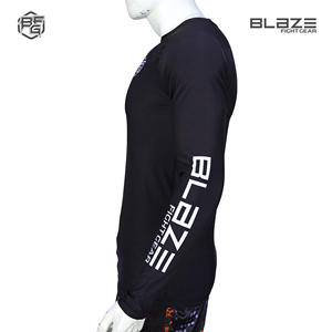 Logotipo personalizado Sublimación Impreso Spandex Camisas de compresión Surf Buceo Rashguard BJJ Uniformes Unisex MMA Rash Guard - Product Image 2