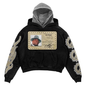 Sudadera con capucha unisex para invierno Casual Estampado térmico Tie-Dye 100% Algodón Fleece XS Tamaño Sudadera con capucha para hombres - Product Image 2