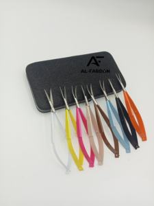 Custom Colors Eyelash Eyebrow <b>Makeup</b> <b>Scissors</b> Spring-Loaded Sharp Straight Curved Blades Sustainable Stainless Steel Laser Logo - Product Image 3