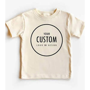 เสื้อยืดผ้าฝ้ายคอมบ์สำหรับเด็กแขนสั้นพิมพ์ลายสีพื้นสำหรับฤดูร้อน2025โลโก้ตามสั่ง - Product Image 4