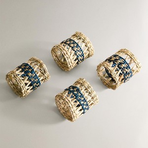 Ronds de serviette en paille de jonc de mer pour serviettes de table écologiques avec logo et marque personnalisés - Product Image 2