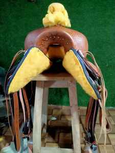 2024 meilleure vente selle de dressage en cuir américain en cuir véritable selle de cheval anglais occidental pour l'équitation - Product Image 4