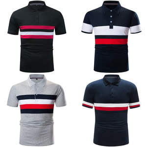 T-shirt polo unisexe personnalisable pour homme Tissu tricoté de haute qualité 220gsm Motif solide Col dur Court Anti-rétrécissement Tendance - Product Image 3