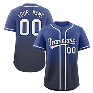 Maillot de baseball personnalisé dégradé boutonné pour hommes femmes jeunes vêtements de sport personnalisés nom numéro couture Option d'impression - Product Image 3