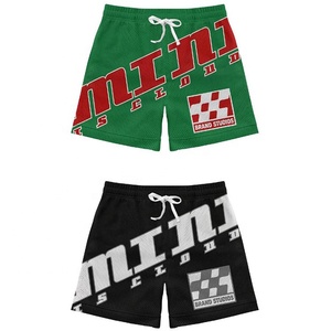 Shorts tricotés décontractés pour hommes, personnalisés, imprimés, taille haute, séchage rapide, taille élastique, mélange de coton, qualité supérieure, service OEM en gros - Product Image 1