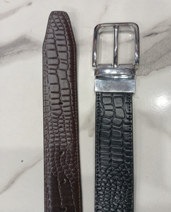 Custom Length Classic Style Vintage Cowhide Embossed Crocodile <b>Leather</b> <b>Belt</b> Comfortable <b>Genuine</b> <b>Leather</b> <b>Belts</b> From Pakistan - Product Image 6
