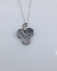 Collier pendentif chaîne à maillons en argent sterling avec diamants blancs et bleus naturels de 0,92 ct pour femme JEWELSPAARK, idéal pour mariage et fiançailles - Product Image 3