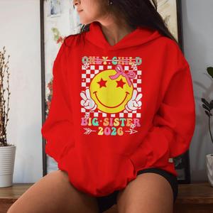 Venta caliente New Red Drop Shoulder Graphic Zipper Up Sudadera con capucha clásica para mujer Sudaderas con capucha en blanco antiarrugas y transpirables para mujer - Product Image 6
