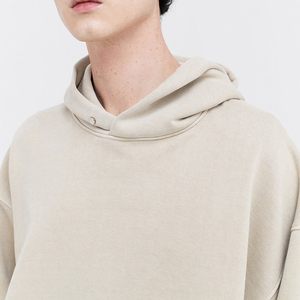 Vente en gros de sweats à capuche épais et surdimensionnés unisexe avec logo personnalisé ensemble pull à capuche en molleton épais pour hommes - Product Image 2