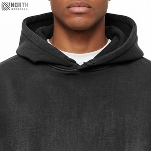 Sweat-shirts à capuche pour hommes de haute qualité, logo personnalisé, vêtements de rue thermiques, respirants, séchage rapide, design avec poche, polaire durable - Product Image 4