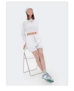 Conjunto de Dos Piezas de Punto Personalizado para Mujer 2025, Traje Deportivo de Invierno, Sudadera con Capucha Corta, Diseño Personalizado, Sudaderas con Capucha para Mujer - Product Image 4