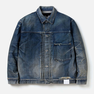 Veste en jean délavée en coton ajusté à manches longues pour hommes High Street printemps Nouveau design personnalisé OEM - Product Image 5