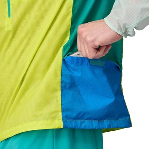 Vêtements de sport pour hommes, demi-zip, logo personnalisé, streetwear, bloc de couleur, nylon, polyester, coupe-vent, vestes à capuche pour hommes - Product Image 4