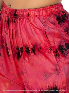 กางเกงทรงฮาเร็มทรงตรงย้อมสีย้อมผ้าคอตตอนใส่สบายสไตล์ฮิปปี้โบโฮเลกกิ้งเอวต่ำสไตล์ลำลองฤดูร้อนสำหรับผู้หญิงฟรีไซส์ - Product Image 6