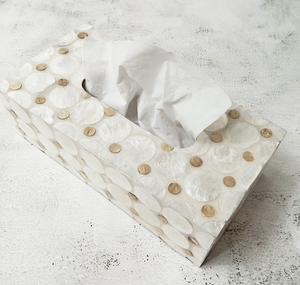 Caja de Papel Tisú con Incrustaciones de Nácar para Decoración de Mesa, Caja de Papel Tisú de Nácar Verde Real - Product Image 2