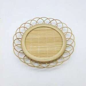 Dernière forme hexagonale Plateau de service en osier tissé Plateau de service de fruits d'eau tressé Plateau de service en rotin tissé Vente à chaud - Product Image 3