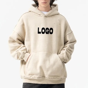 เสื้อฮู้ดแขนยาวสำหรับผู้ชายเสื้อฮู้ดสไตล์สตรีทโอเวอร์ไซส์ - Product Image 4