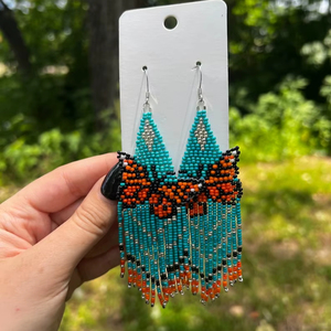 Pendientes con cuentas de mariposa - Product Image 1