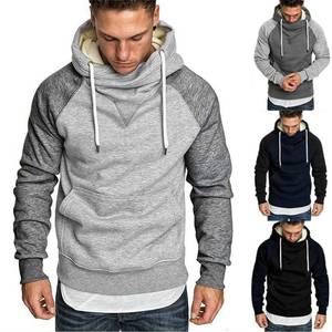 Sudadera deportiva de manga larga para hombre, Jersey cálido con capucha, diseño forrado, 100% algodón, forro polar antiarrugas antiretráctil de talla grande - Product Image 4