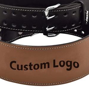 Palanca de gimnasio de cuero con logotipo personalizado de alta calidad, cinturón de Fitness para entrenamiento, levantamiento de pesas - Product Image 3