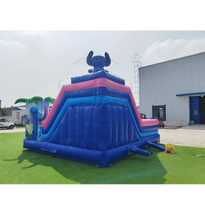 Castillo Inflable Comercial Gigante Azul con Tobogán, Casa de Brinco de Dibujos Animados para Niños, Capacidad de 500 kg - Product Image 5
