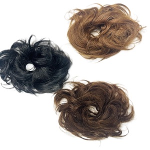 Nouveau Style En Gros Bouclés Cheveux Synthétiques Chouchous Avec Bouclés Longue Queue Désordre Élastique Épingle À Cheveux Chignon pour les Femmes - Product Image 5