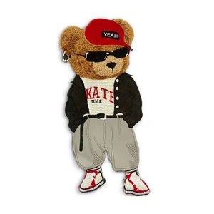 Patchs brodés thermocollants 3D personnalisables Logo à la mode et transfert de chaleur d'animaux mignons pour sweats à capuche - Product Image 1