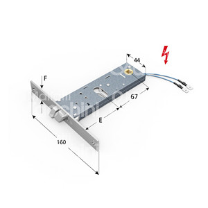 SERRURE ÉLECTRIQUE POUR BANDE 12V 15W a.c. Loquet réversible Préparé pour le bouton d'accessoire 058 sans tenir ouvert 059 - Product Image 1